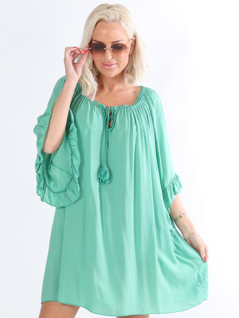 Layla - Tunikaklänning med volangärmar